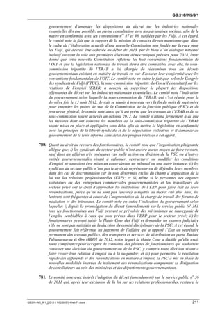 OIT : Rapports du Comité de la liberté Syndicale