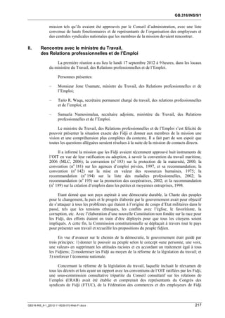 OIT : Rapports du Comité de la liberté Syndicale