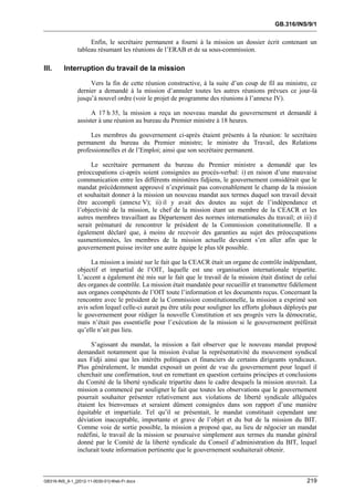 OIT : Rapports du Comité de la liberté Syndicale