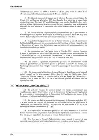 OIT : Rapports du Comité de la liberté Syndicale