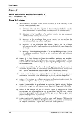 OIT : Rapports du Comité de la liberté Syndicale