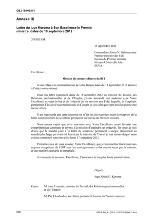 OIT : Rapports du Comité de la liberté Syndicale