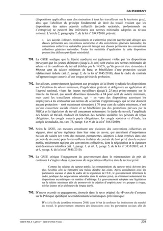 OIT : Rapports du Comité de la liberté Syndicale