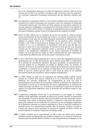 OIT : Rapports du Comité de la liberté Syndicale