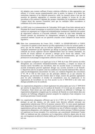 OIT : Rapports du Comité de la liberté Syndicale