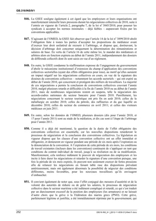 OIT : Rapports du Comité de la liberté Syndicale