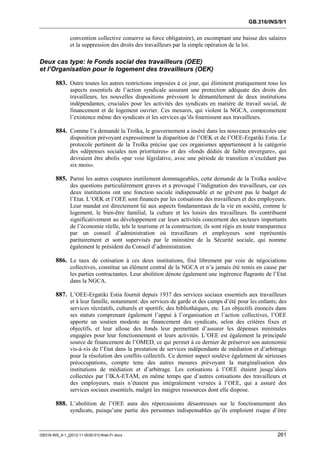 OIT : Rapports du Comité de la liberté Syndicale