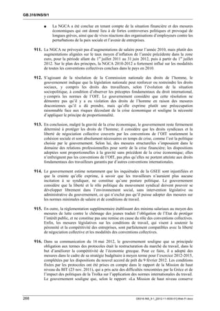 OIT : Rapports du Comité de la liberté Syndicale