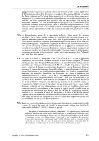 OIT : Rapports du Comité de la liberté Syndicale