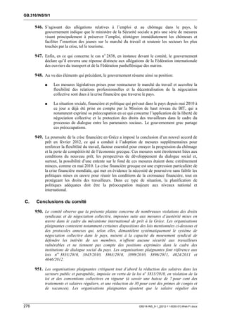 OIT : Rapports du Comité de la liberté Syndicale