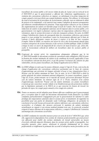 OIT : Rapports du Comité de la liberté Syndicale