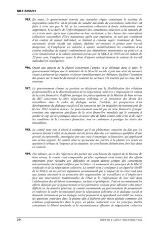 OIT : Rapports du Comité de la liberté Syndicale