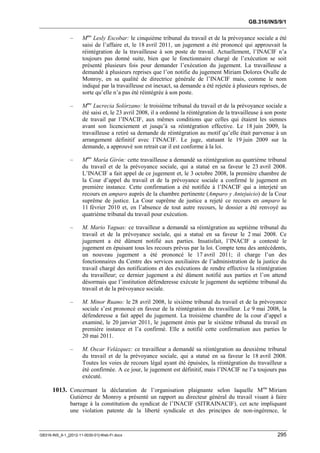 OIT : Rapports du Comité de la liberté Syndicale