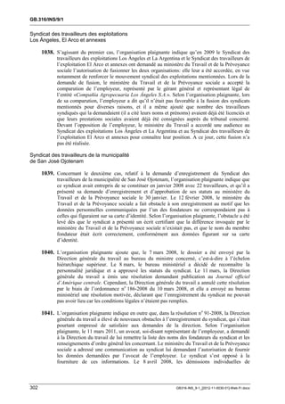 OIT : Rapports du Comité de la liberté Syndicale