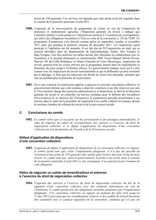 OIT : Rapports du Comité de la liberté Syndicale