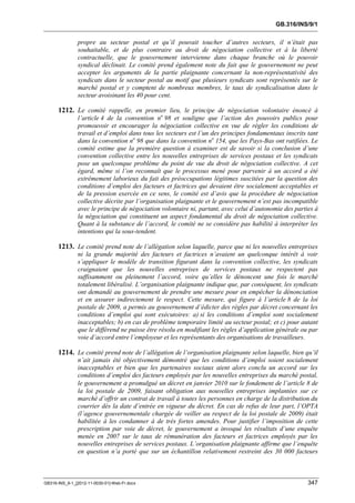 OIT : Rapports du Comité de la liberté Syndicale