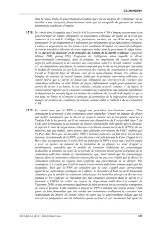 OIT : Rapports du Comité de la liberté Syndicale