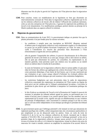 OIT : Rapports du Comité de la liberté Syndicale