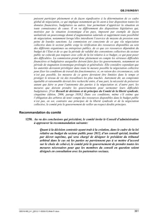 OIT : Rapports du Comité de la liberté Syndicale