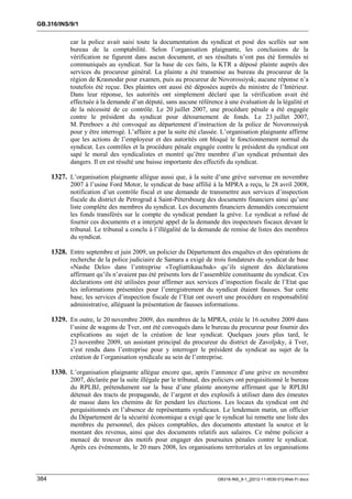 OIT : Rapports du Comité de la liberté Syndicale