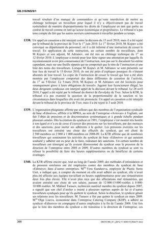 OIT : Rapports du Comité de la liberté Syndicale