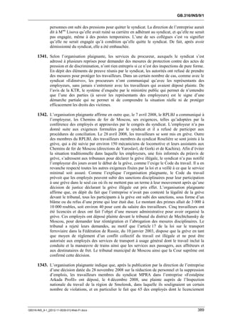 OIT : Rapports du Comité de la liberté Syndicale