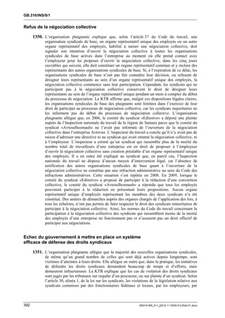 OIT : Rapports du Comité de la liberté Syndicale