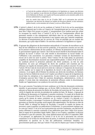 OIT : Rapports du Comité de la liberté Syndicale