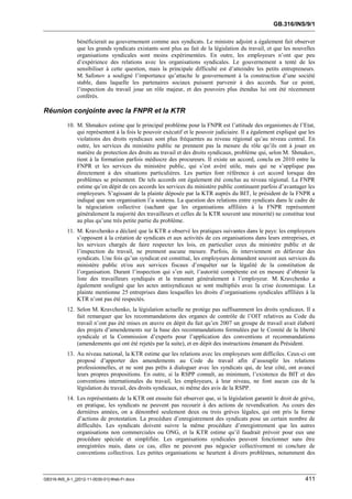 OIT : Rapports du Comité de la liberté Syndicale