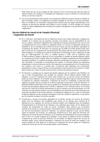 OIT : Rapports du Comité de la liberté Syndicale