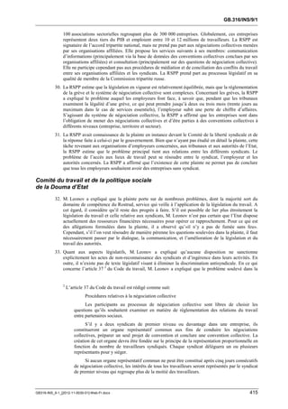 OIT : Rapports du Comité de la liberté Syndicale