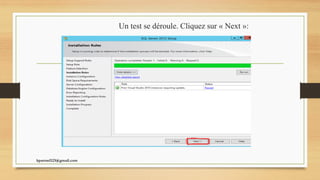 Un test se déroule. Cliquez sur « Next »:
kparmel123@gmail.com
 