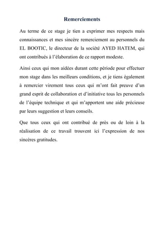 Rapport De Stage De Perfectionnement Mahmoudi Mohamed Amine