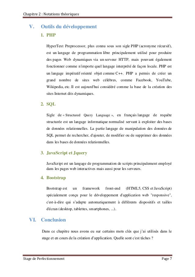 Rapport de stage de perfectionnement  Mahmoudi Mohamed Amine