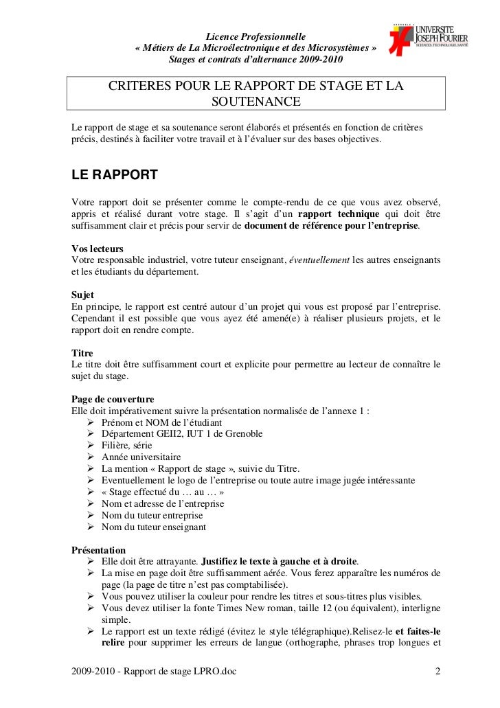 Exemple De Redaction De Rapport Grenadfe