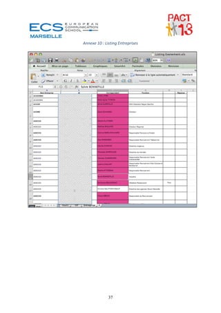 Annexe 10 : Listing Entreprises 




 
 
 
 
 
 
 
 
 
 
 
 
 
 


                  37
 