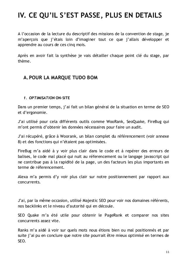 rapport de stage 3eme magasin de vetement