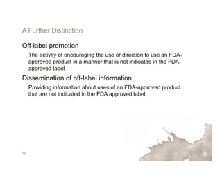 Avoiding Off-Label Promotion | PDF