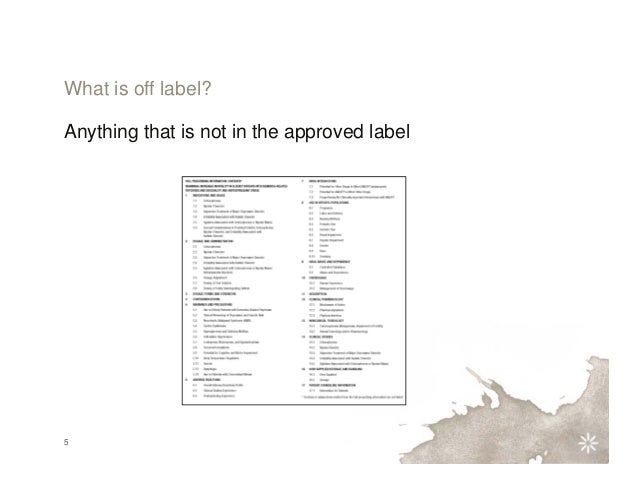 Avoiding Off Label Promotion