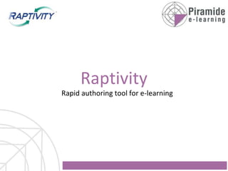 Raptivity Rapid authoring tool for e-learning 
