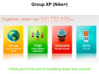 Group XP (Nike+) it feels good to be part of something larger than yourself 