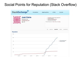 Social Points for Reputation (Stack Overflow)Social Points (Flickr “interestingness”) 
