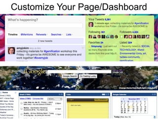 Customize Your Page/Dashboard