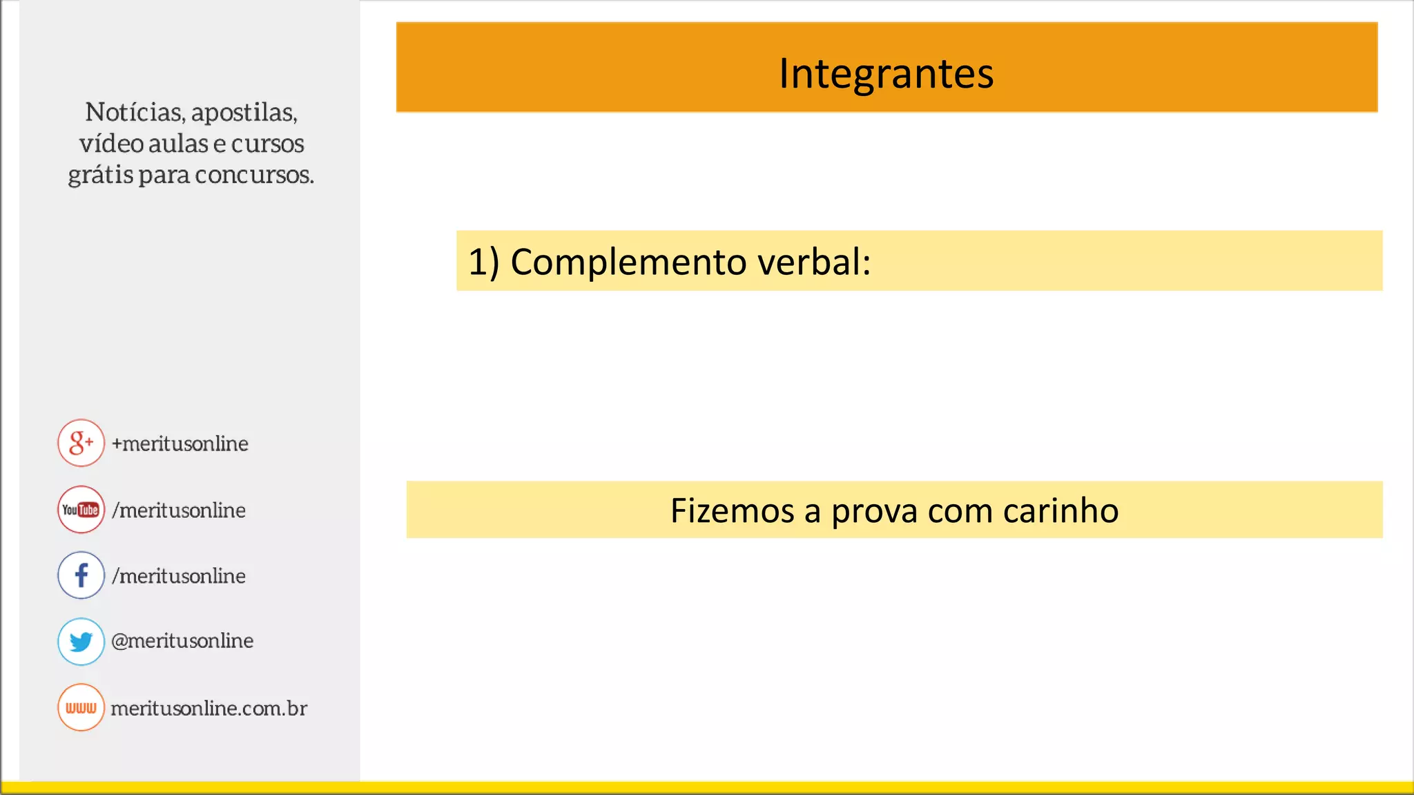 Gramática - Complemento Verbal | PPT