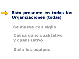 Vivimos en tiempos de
cambios constantes y
carecemos de una visión
de que somos parte de
una organización con
una
misión
y
una
dirección.

 