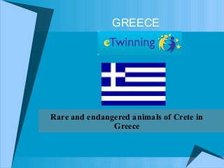 GREECE 
Rare and endangered animals of Crete in 
Greece 
 