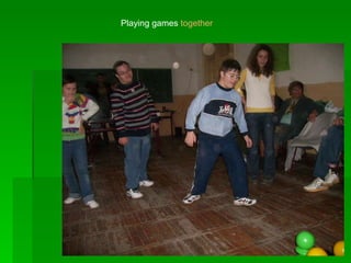 Playing games  together 