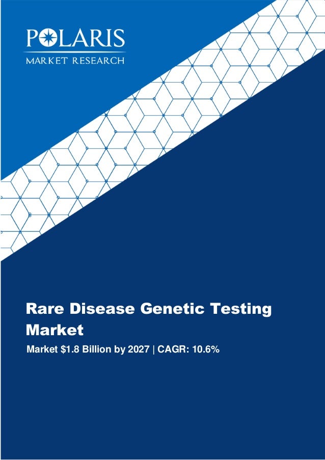 Rare Disease Genetic Testing
Market
Market $1.8 Billion by 2027 | CAGR: 10.6%
 