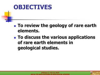 Rare earth elements and its applications in geological studies | PDF
