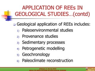 Rare earth elements and its applications in geological studies | PDF